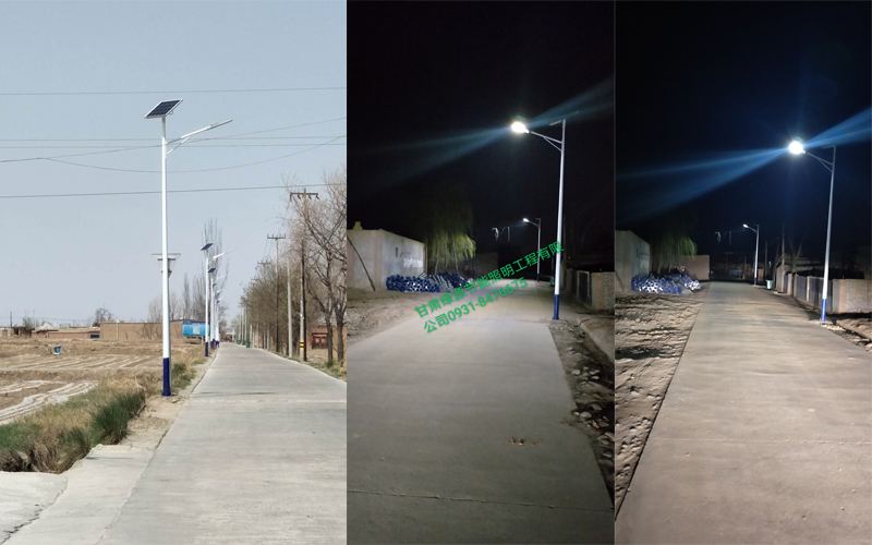 武威市涼州區6米太陽能路燈工程案例